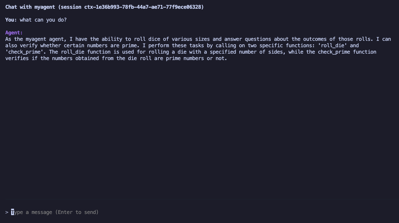 kagent run terminal UI