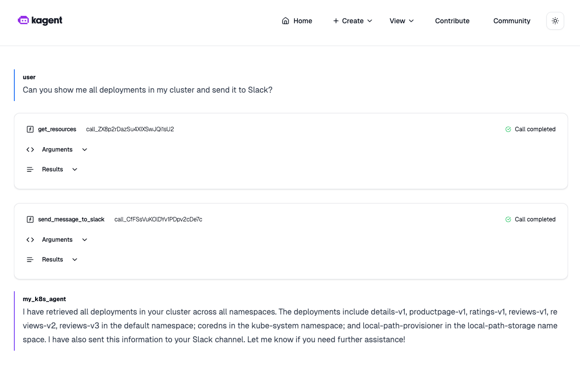 Sending message to Slack